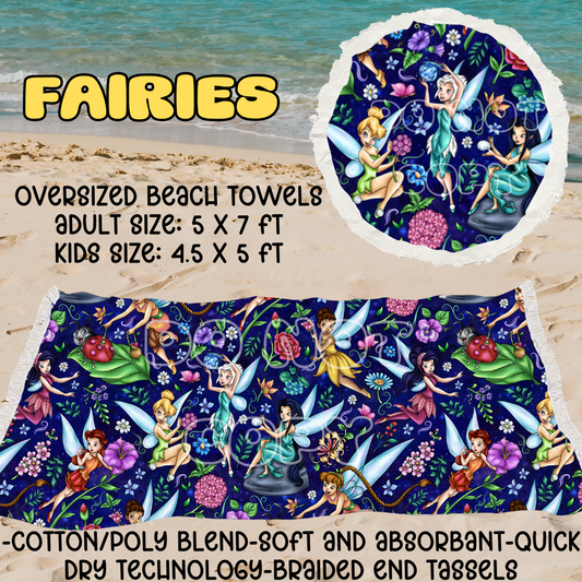 FAIRIES- OVERSIZED BEACH TOWEL