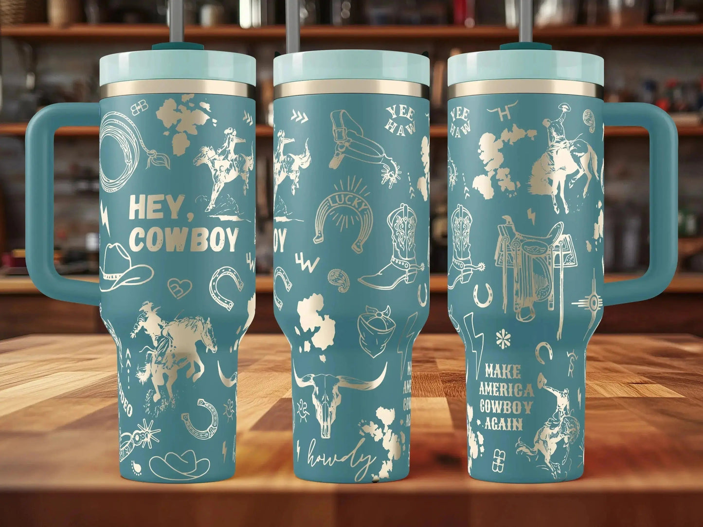 Hey Cowboy Engraved Tumbler  Western | 20oz