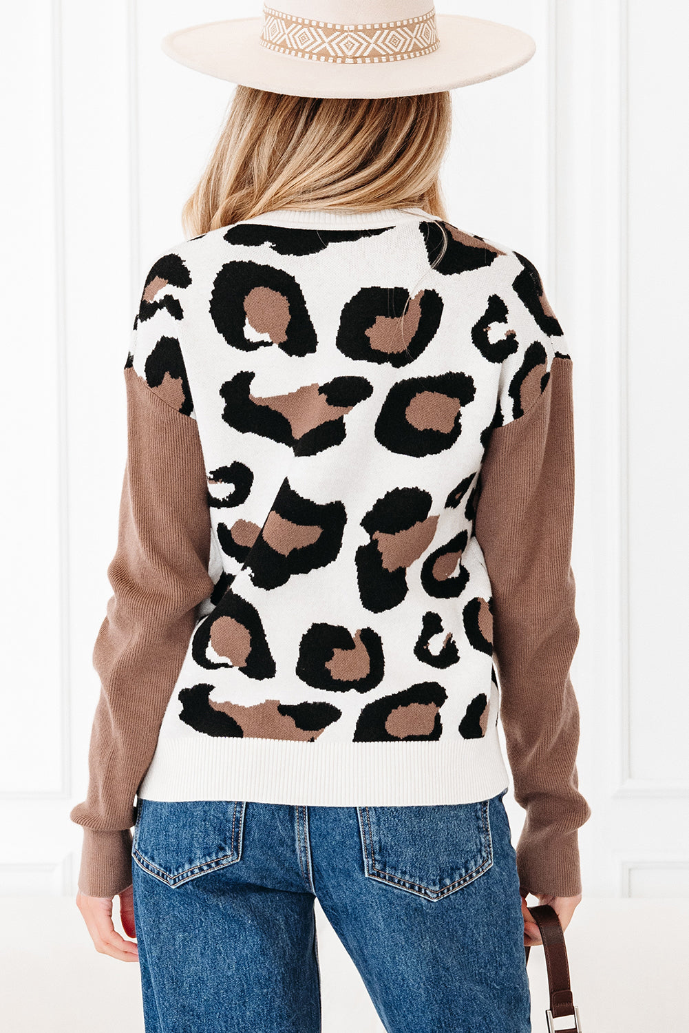Jocelyn Block Patchwork Sleeve Sweater